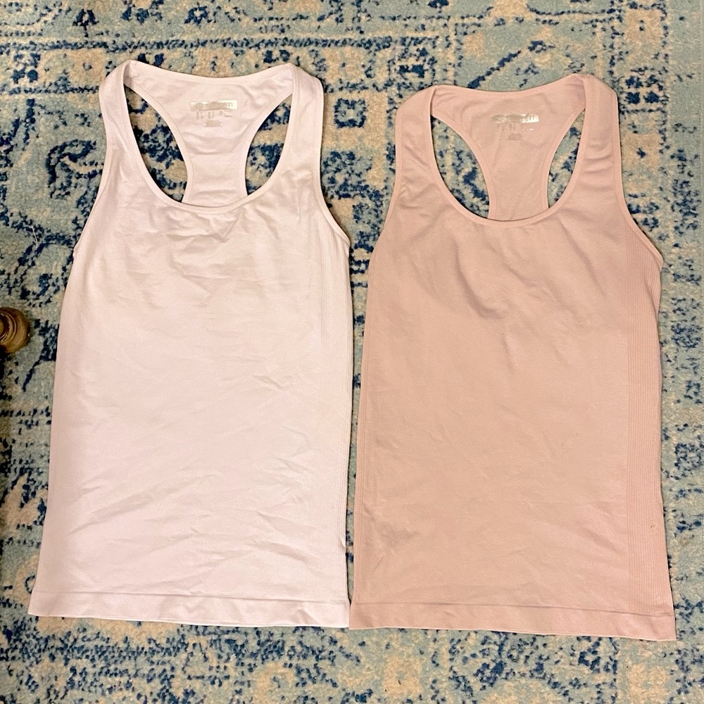F21 Athletic Racer Back Tank Tops